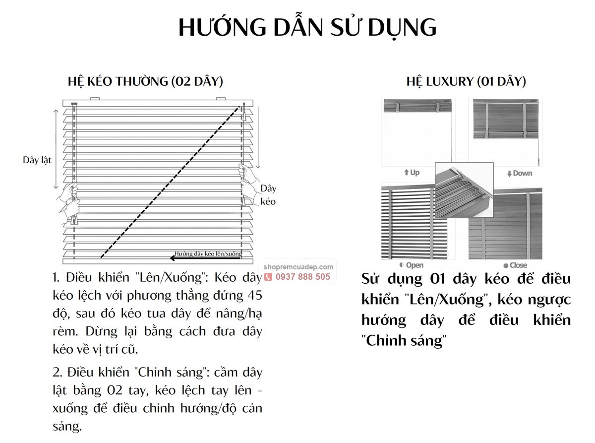 Sử dụng Rèm Gỗ Sankaku